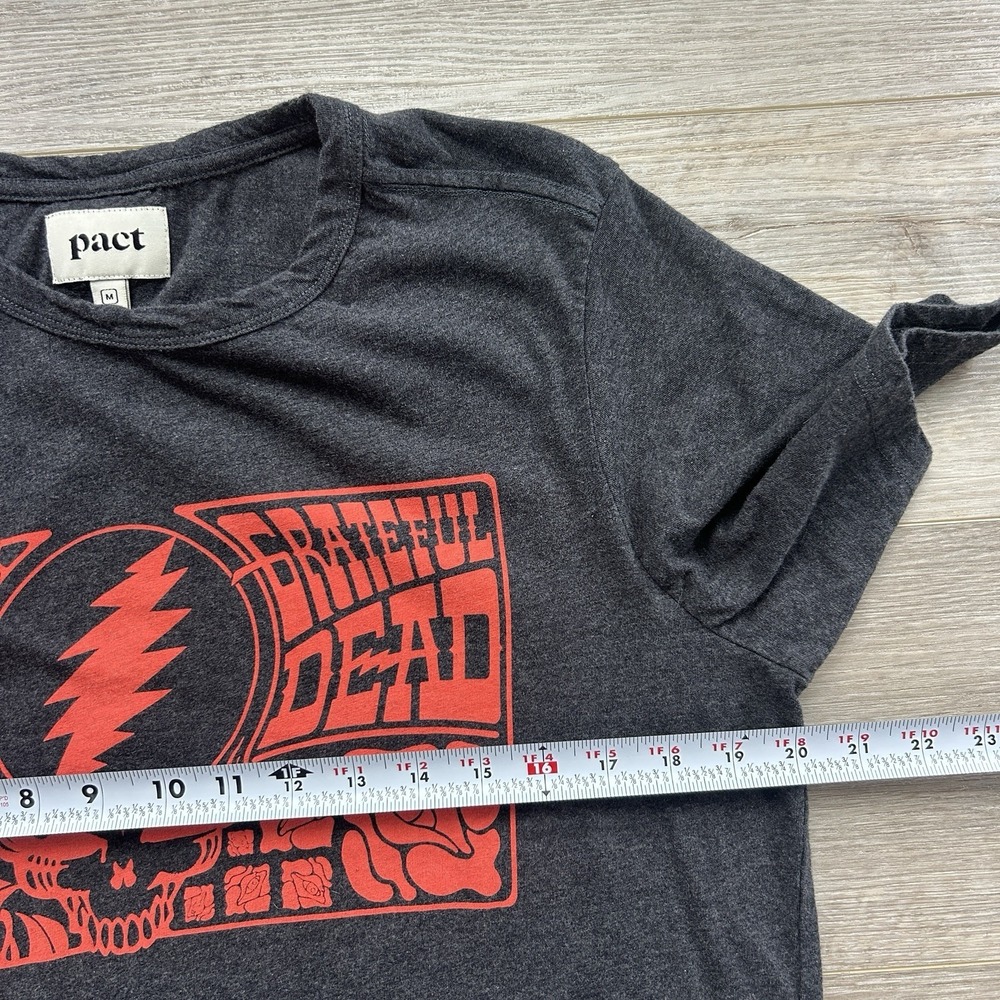 PACT Mens Medium Fillmore Charcoal Heather Grateful Dead X Graphic Tshirt - Picture 7 of 10